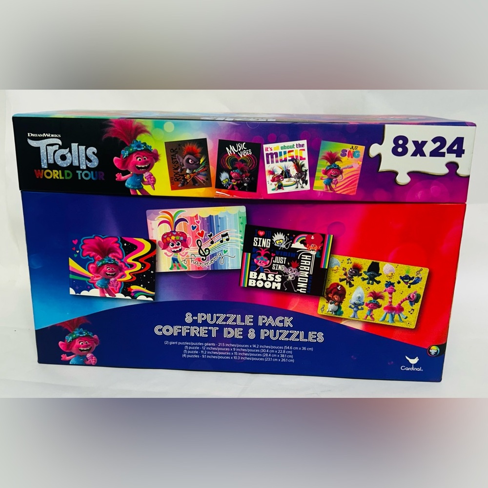 Trolls World Tour 8 Puzzle Pack New